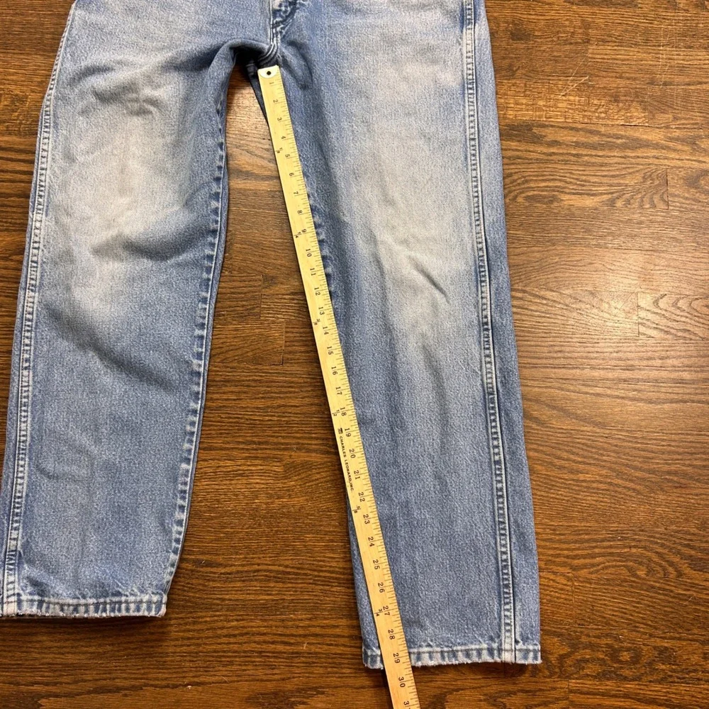 Wrangler 31MWZPW Relaxed Fit Jeans Mens 36x32 Light Wash Blue Denim Cotton